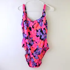 Women's or Juniors One-Piece Swimsuit Pink Purple Black Pre-Owned Good