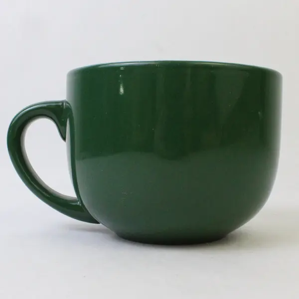 Pier 1 Dark Green Stoneware Coffee Mug 3.5in H - Good Pre-Owned