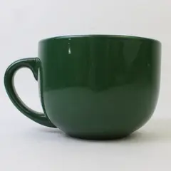 Pier 1 Dark Green Stoneware Coffee Mug 3.5in H - Good Pre-Owned