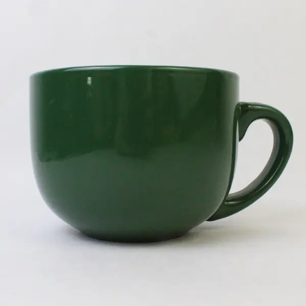 Pier 1 Dark Green Stoneware Coffee Mug 3.5in H - Good Pre-Owned