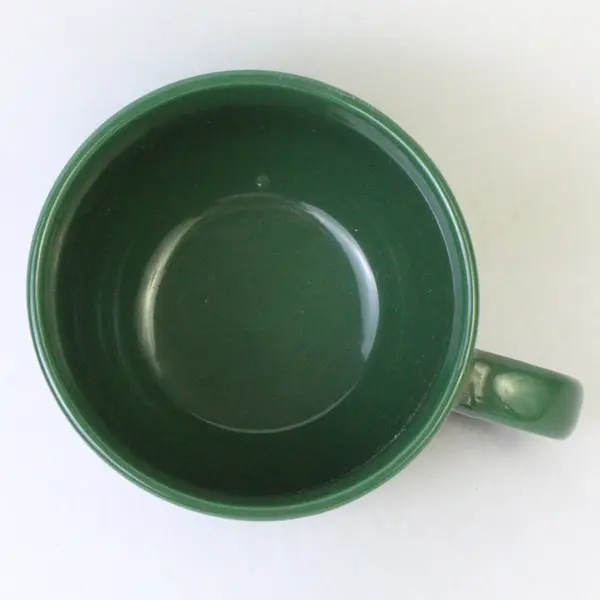 Pier 1 Dark Green Stoneware Coffee Mug 3.5in H - Good Pre-Owned