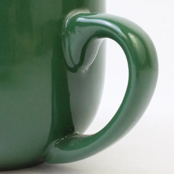 Pier 1 Dark Green Stoneware Coffee Mug 3.5in H - Good Pre-Owned