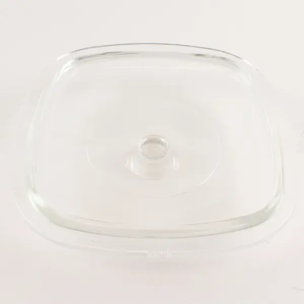 Pyrex Clear Glass Square Shaped Domed D-14 Replacement Lid 7.5" Wide