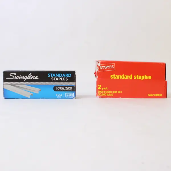 Lot of 3 Boxes of Staples Including 2 Staples Brand + 1 Swingline - Used