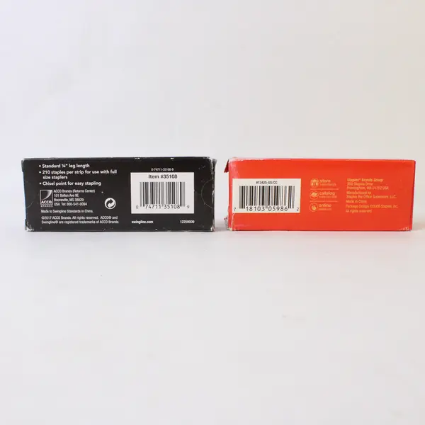Lot of 3 Boxes of Staples Including 2 Staples Brand + 1 Swingline - Used