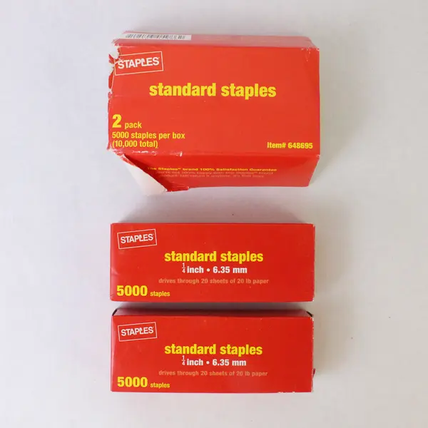 Lot of 3 Boxes of Staples Including 2 Staples Brand + 1 Swingline - Used