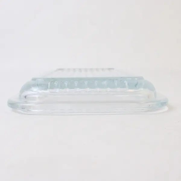 Vintage Pasabahce Clear Glass Refrigerator Butter Dish Bottom Only