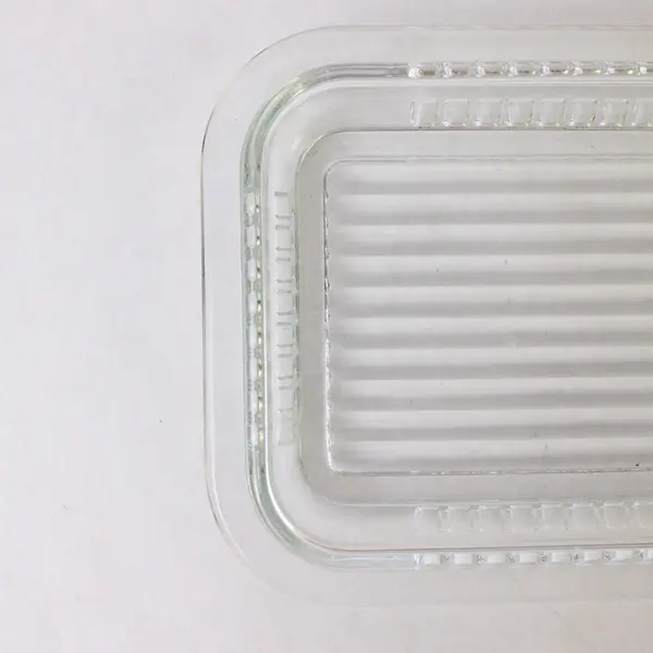 Vintage Pasabahce Clear Glass Refrigerator Butter Dish Bottom Only
