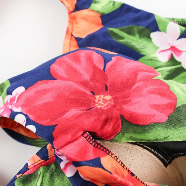 VTG Maxine of Hollywood Women's 16 Multicolor Floral One-Piece Swimsuit