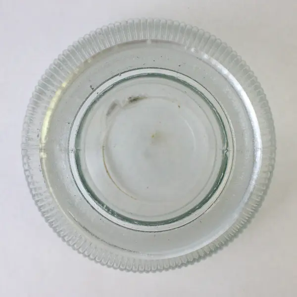 Clear Ribbed Glass Decorative Vase for Flowers