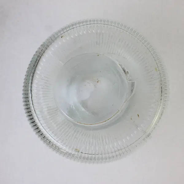 Clear Ribbed Glass Decorative Vase for Flowers