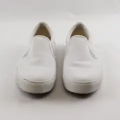 Taos Brand Solid White Rubber Sole Canvas Slip-On Sneaker Shoes Women's Size 8.5