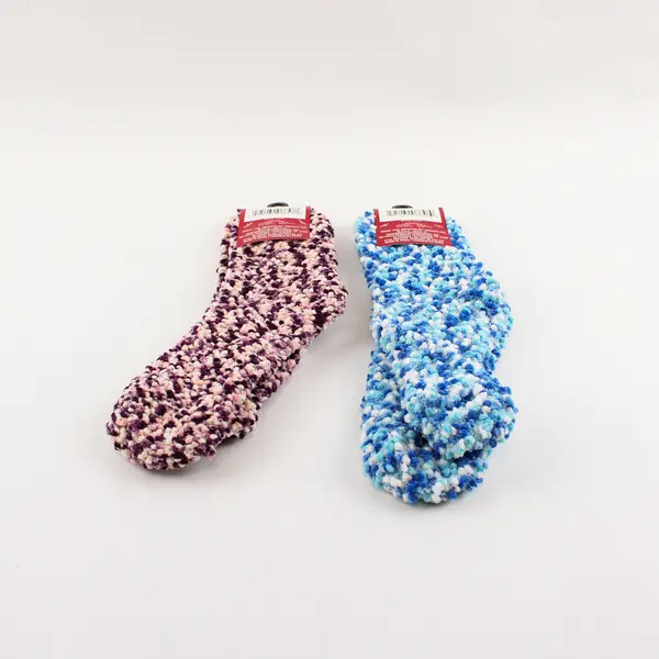 NWT Lot of 2 Pairs Snugadoo Adult One Size Super Soft - Blue and Purple