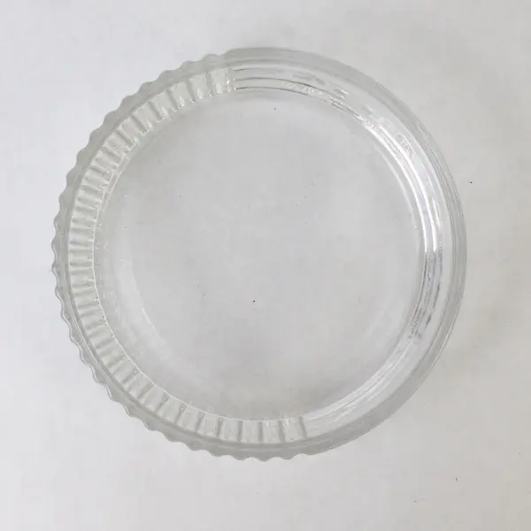 Clear Ribbed Glass Serving Bowl 5in Salad Dessert 5x1.75 Used