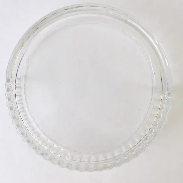 Clear Ribbed Glass Serving Bowl 5in Salad Dessert 5x1.75 Used
