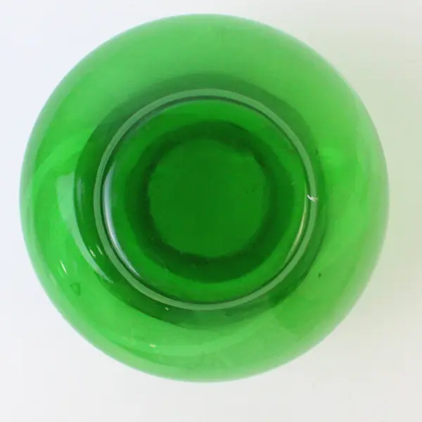 Vintage Anchor Hocking Emerald Green Glass Vase 3.75in Bulb Vase Mid Century