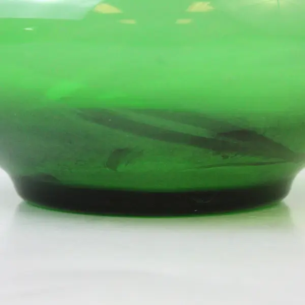 Vintage Anchor Hocking Emerald Green Glass Vase 3.75in Bulb Vase Mid Century