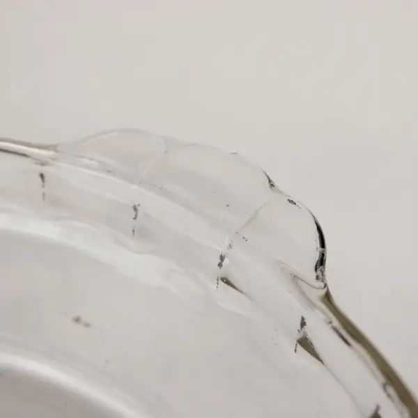 Pyrex Glass Deep Dish Pie Plate #229 USA Scalloped Edge Handles Clear      