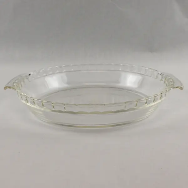 Vintage Fire-King 10in Glass Pie Plate 470 Fluted Deep Dish Bakeware