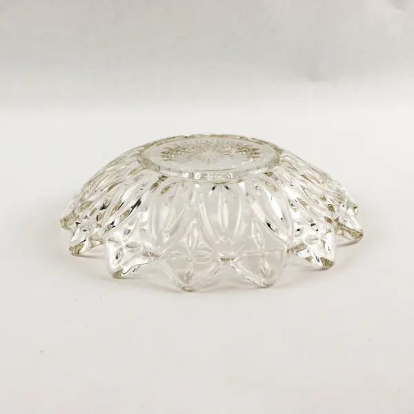 Vintage Federal Glass Bowl Petal Clear Pattern 8 Inches