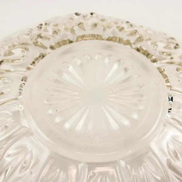 Vintage Federal Glass Bowl Petal Clear Pattern 8 Inches