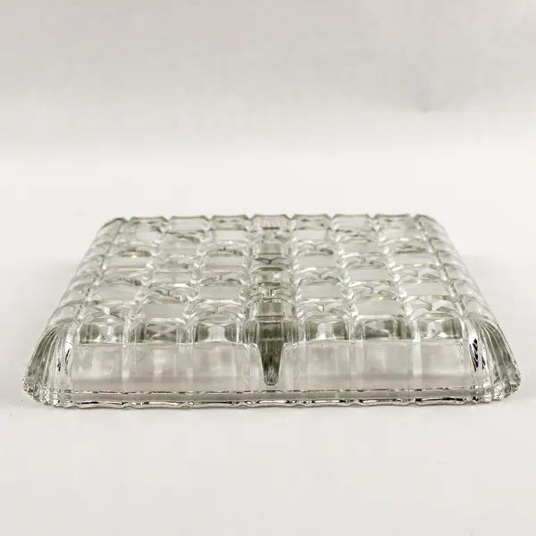 Vintage Indiana Glass Company Block & Star 3-Part Relish Dish/Trinket Tray