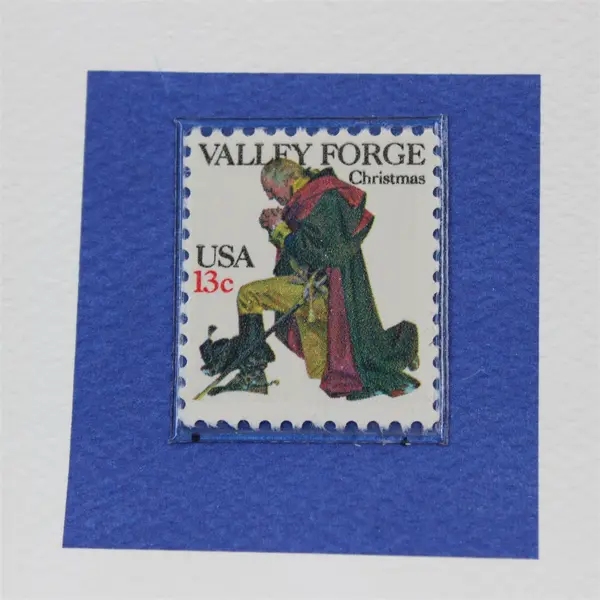 Washington at Valley Forge Pennsylvania 1977 Stamp PCS Panel 1983