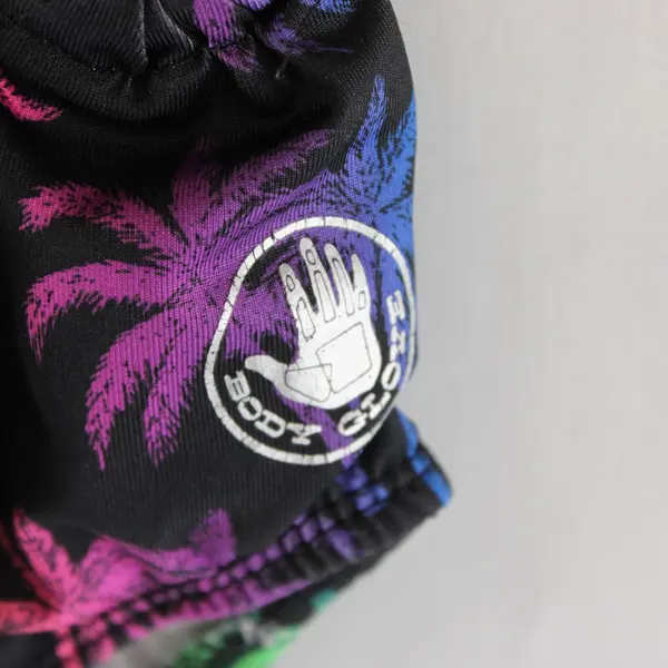Body Glove Girls Size 6X Black Multicolor Palm Trees Cutout One-Piece Swimsuit