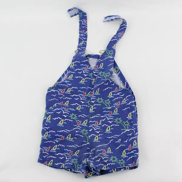 VTG French Toast by Lollytogs Multicolor Shortalls Kids' Size 3T FLAWED
