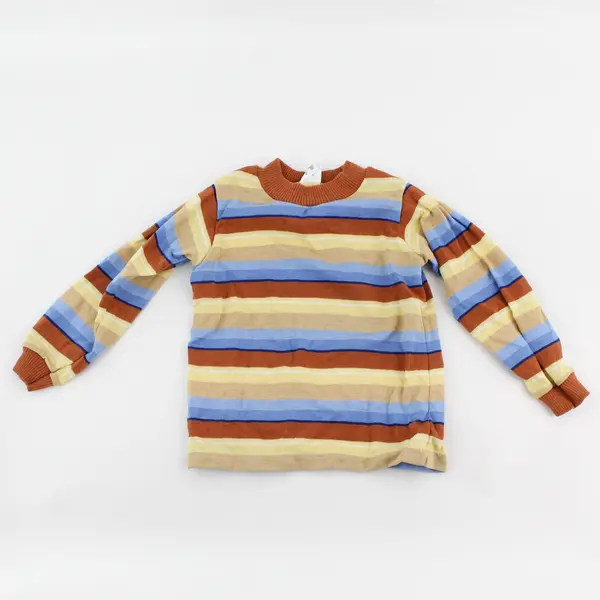 VTG Carter's Orange Yellow & Blue Striped Pullover Sweater Kids' Size 3T