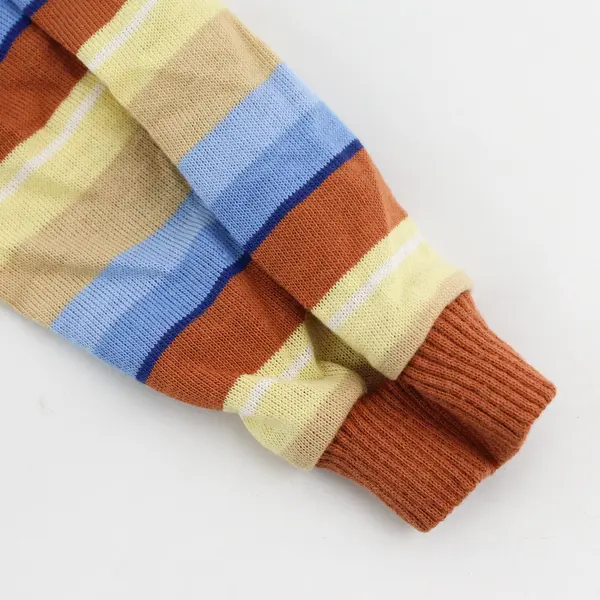 VTG Carter's Orange Yellow & Blue Striped Pullover Sweater Kids' Size 3T
