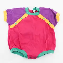 Vintage Circo Multicolor Colorblocked Short-Sleeved One-Piece Baby's Size 12M