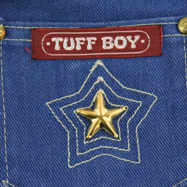 Vintage Tuff Boy Permanent Press Blue Cowboy Vest Toddler Size 2