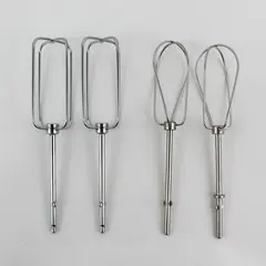 Lot Of 4 Unbranded Assorted Stainless Steel Hand Mixer Beaters Attachments