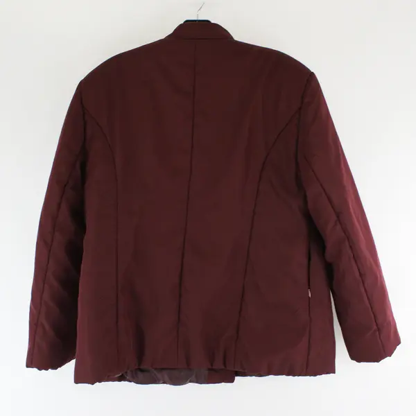 Yili Fashion Embroidered Burgundy Mandarin Collar Jacket Women's XXXL FLAWED
