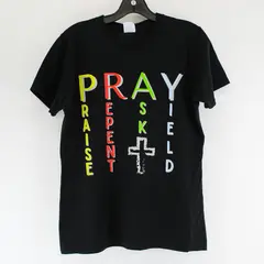 Port & Company Pray Black T-Shirt Women's Medium