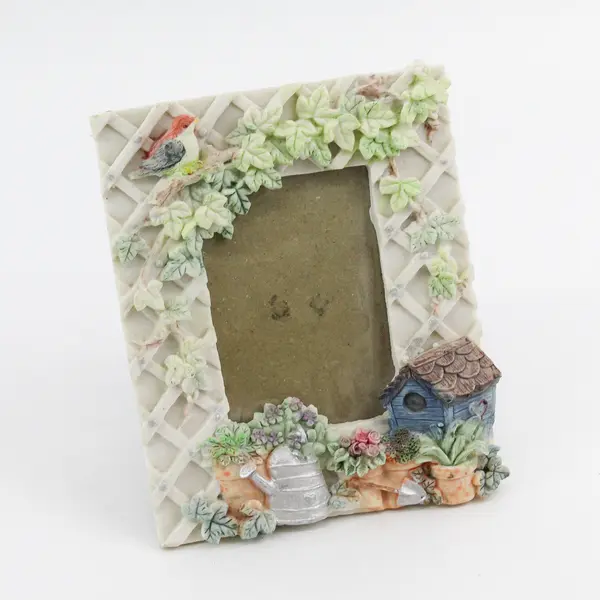 Unbranded Whimsical 3D Garden Themed Standing Picture Frame Home Decor 4" x 6"