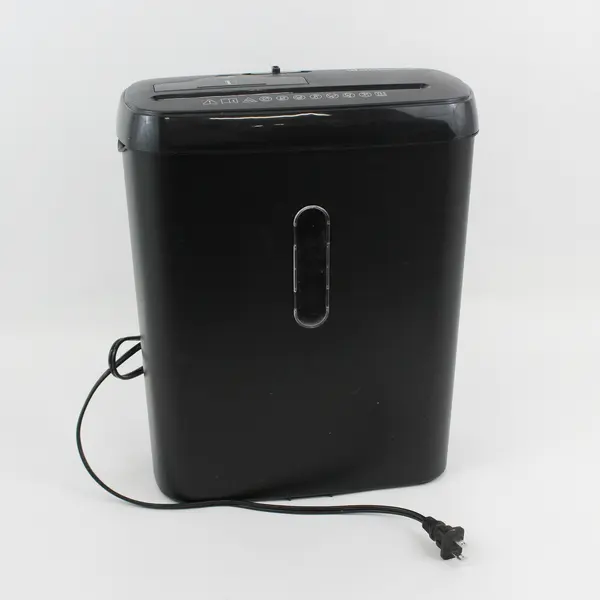 Woolsche Black 8 Sheet Light Duty Crosscut Paper Shredder Model SD108P (Works)