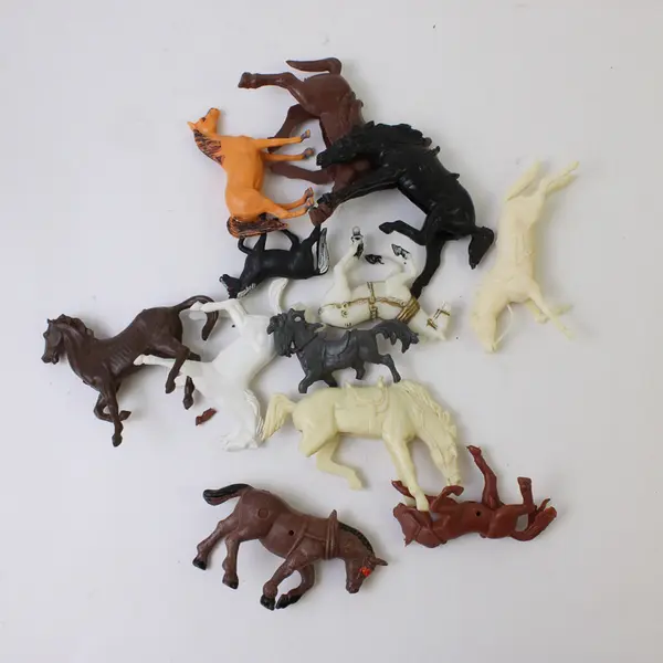 Vtg 1950's Marx Sears Heritage Fort Apache Playset Pieces - 50 horses