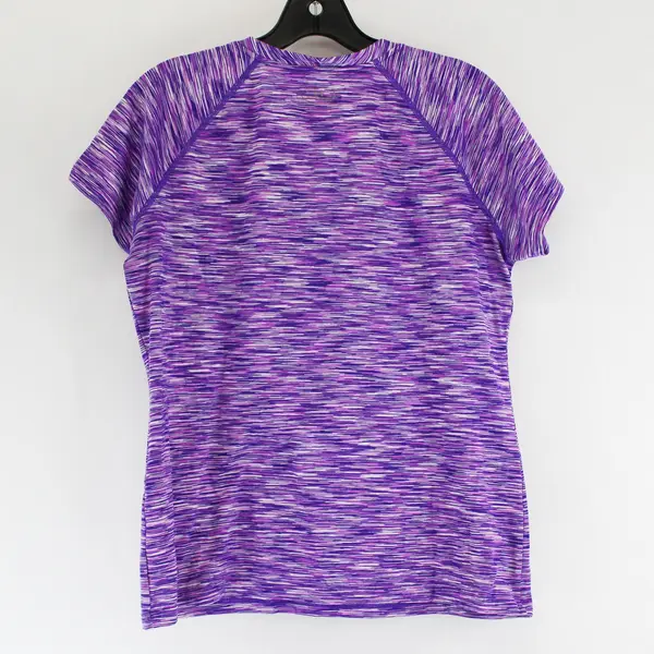 Under Armour Semi-Fitted Purple V-Neck Athletic T-Shirt Women's Medium