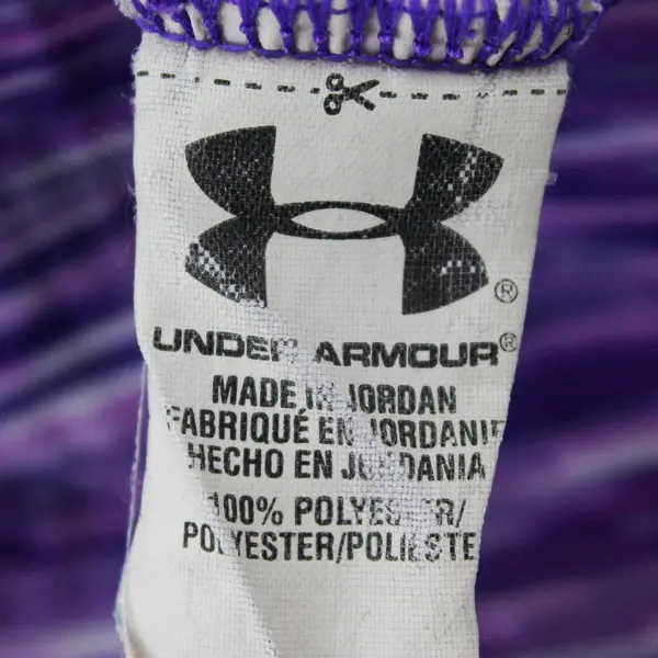 Under Armour Semi-Fitted Purple V-Neck Athletic T-Shirt Women's Medium