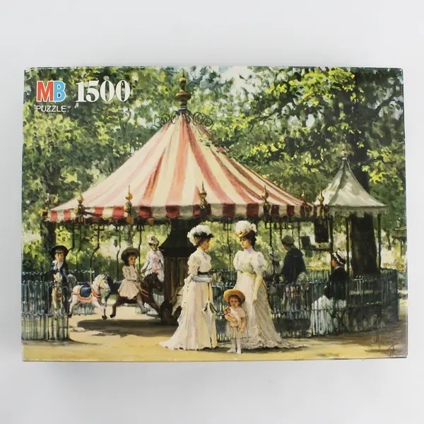Vintage 1,500 Jigsaw Puzzle Summer Carousel Past Impressions 1993 Complete 