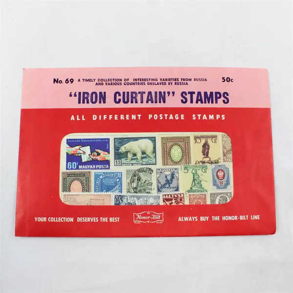 Vintage Honor-Bilt Iron Curtain Stamps Stamp Packet #69 Russia