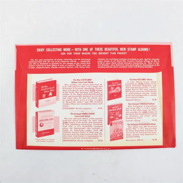 Vintage Honor-Bilt Americana 16 Stamp Packet #61