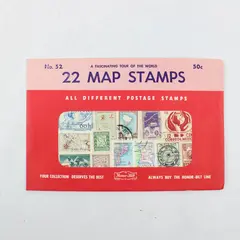 Vintage Honor-Bilt 22 Map Stamps Stamp Packet #52