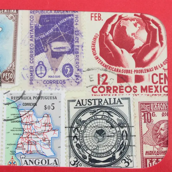 Vintage Honor-Bilt 22 Map Stamps Stamp Packet #52