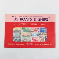 Vintage Honor-Bilt 35 Boats & Ships Stamp Packet #51
