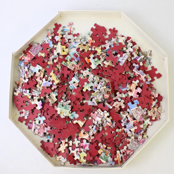 Vintage Springbok "Postage Paid" 500+ Jigsaw Puzzle, Complete, Hexagonal Shaped