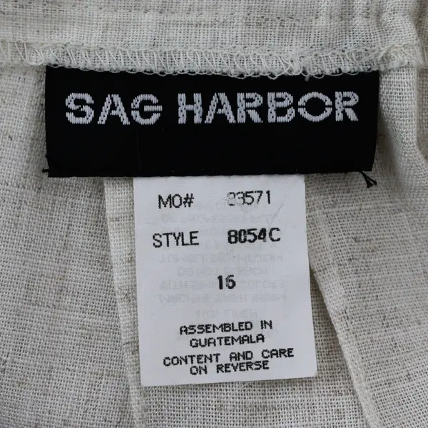 VTG Sag Harbor Off-White Pleated Midi Pencil Skirt Women's Size 16