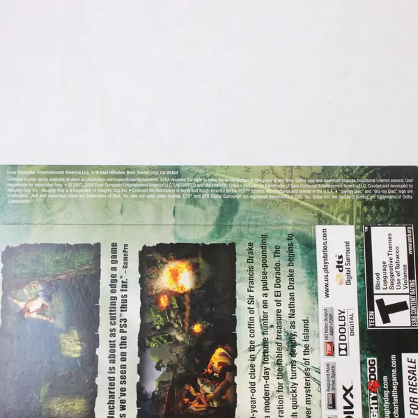 Uncharted Drake's Fortune Greatest Hits PS3 NFR Untested